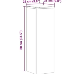 vidaXL plantestativer 2 stk. 25x25x80 cm konstrueret træ hid