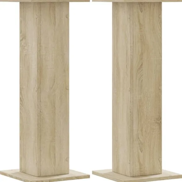 vidaXL plantestativer 2 stk. 30x30x80 cm konstrueret træ sonoma-eg