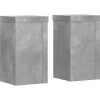 vidaXL plantestativer 2 stk. 10x10x18 cm konstrueret træ betongrå