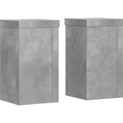 vidaXL plantestativer 2 stk. 10x10x18 cm konstrueret træ betongrå
