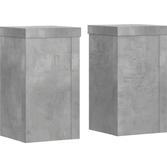 vidaXL plantestativer 2 stk. 10x10x18 cm konstrueret træ betongrå