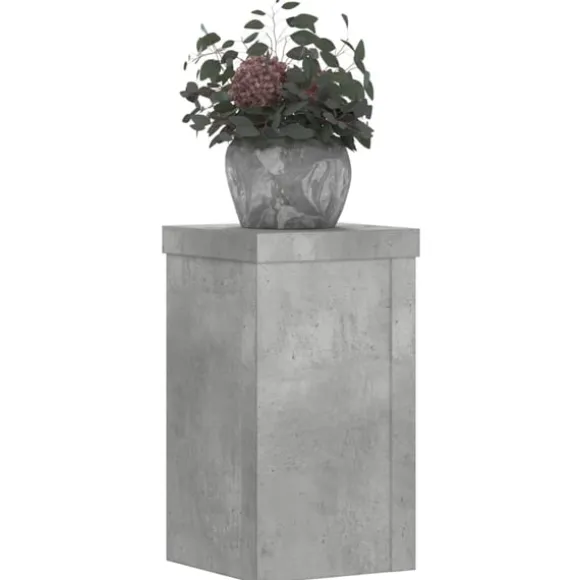 vidaXL plantestativer 2 stk. 10x10x18 cm konstrueret træ betongrå