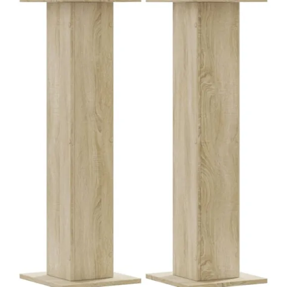 vidaXL plantestativer 2 stk. 30x30x95 cm konstrueret træ sonoma-eg