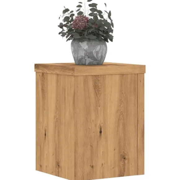 vidaXL plantestativer 2 stk. 15x15x20 cm konstrueret træ egetræsfarvet
