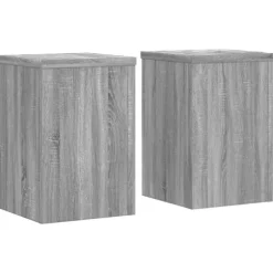vidaXL plantestativer 2 stk. 25x25x35 cm konstrueret træ grå sonoma-eg