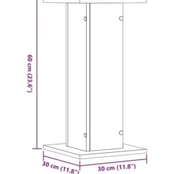 vidaXL plantestativer 2 stk. 30x30x60 cm konstrueret træ antikt træ