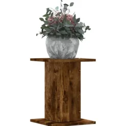 vidaXL plantestativer 2 stk. 30x30x40 cm konstrueret træ røget eg