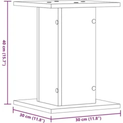 vidaXL plantestativer 2 stk. 30x30x40 cm konstrueret træ røget eg