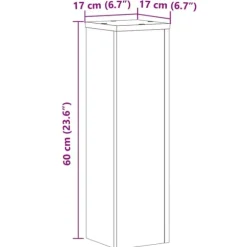 vidaXL Plantestativer 2 stk. 17x17x60 cm konstrueret træ hid