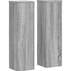 vidaXL plantestativer 2 stk. 17x17x60 cm konstrueret træ grå sonoma-eg