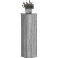 vidaXL plantestativer 2 stk. 17x17x60 cm konstrueret træ grå sonoma-eg