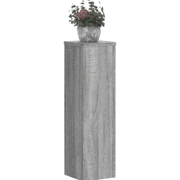 vidaXL plantestativer 2 stk. 17x17x60 cm konstrueret træ grå sonoma-eg