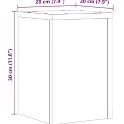 vidaXL plantestativer 2 stk. 20x20x30 cm konstrueret træ sort