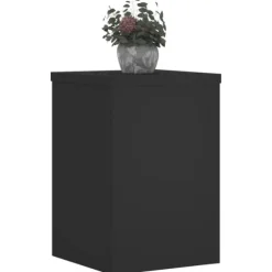 vidaXL plantestativer 2 stk. 20x20x30 cm konstrueret træ sort