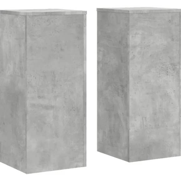 vidaXL plantestativer 2 stk. 30x30x70 cm konstrueret træ betongrå