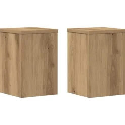 vidaXL plantestativer 2 stk. 20x20x30 cm konstrueret træ egetræsfarvet