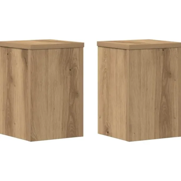 vidaXL plantestativer 2 stk. 20x20x30 cm konstrueret træ egetræsfarvet
