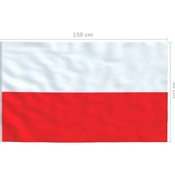 vidaXL polsk flag 90x150 cm - Flag & vimpler