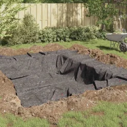 vidaXL Pool Fleece Grå 1 x 10 m Polyester og bomuld
