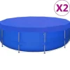 vidaXL poolovertræk 2 stk. 460 cm 90 g/m² PE rundt - Poolovertræk