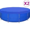 vidaXL poolovertræk 2 stk. 540 cm 90 g/m² PE rundt - Poolovertræk