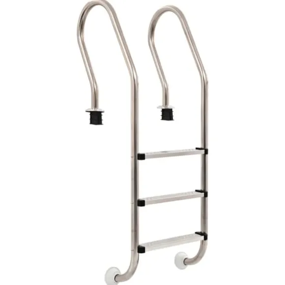 vidaXL poolstige 3 trin rustfrit stål 304 120 cm - Poolstiger