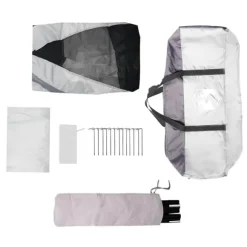 vidaXL pooltelt med aftagelig flue og netvægge 618x532 cm grå