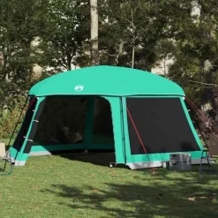 vidaXL pooltelt med aftagelig flue og netvægge 618x532 cm havgrøn