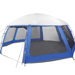 vidaXL pooltelt med aftagelig flue og netvægge 612x612 cm azurblå