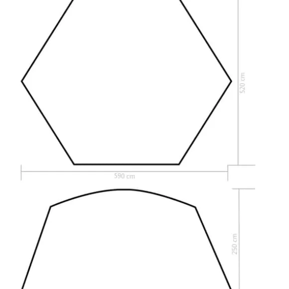 vidaXL pooltelt 590x520x250 cm stof blå - Pool & spa – tilbehør