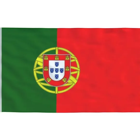 vidaXL Portugal flag og flagstang 6,23 m aluminium - Flag & vimpler