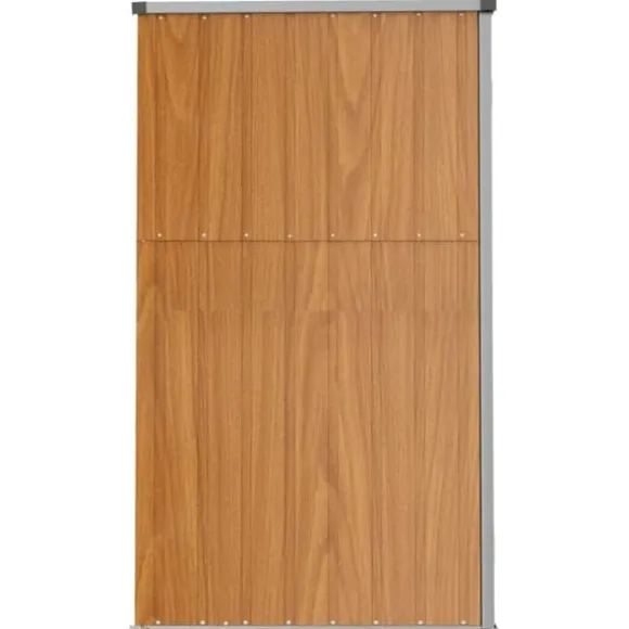 vidaXL redskabsskur til haven 225x89x161 cm galvaniseret stål brun - Skure & Redskabsskure