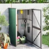 vidaXL redskabsskur til haven 88x89x161 cm galvaniseret stål grøn - Skure & Redskabsskure