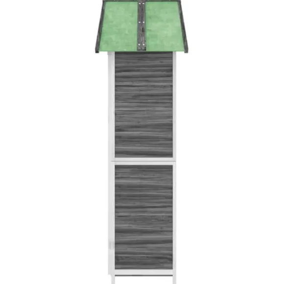 vidaXL redskabsskur til haven 89x52,5x175 cm massivt fyrretræ grå - Skure & Redskabsskure