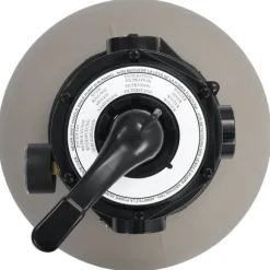 vidaXL sandfilter til pool multiventil med 4 indstillinger grå 350 mm