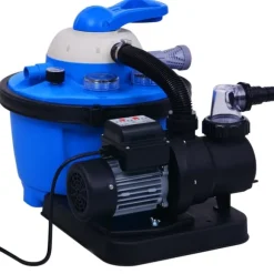 vidaXL sandfilterpumpe med timer 450 W 25 l