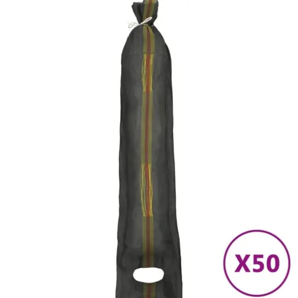vidaXL sandsække 50 stk. 103x25 cm HDPE mørkegrøn - Opbevaring til industri