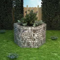 vidaXL sekskantet gabion-højbed 160x134x100 cm - Plantekrukker