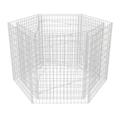 vidaXL sekskantet gabion-højbed 160x134x100 cm - Plantekrukker
