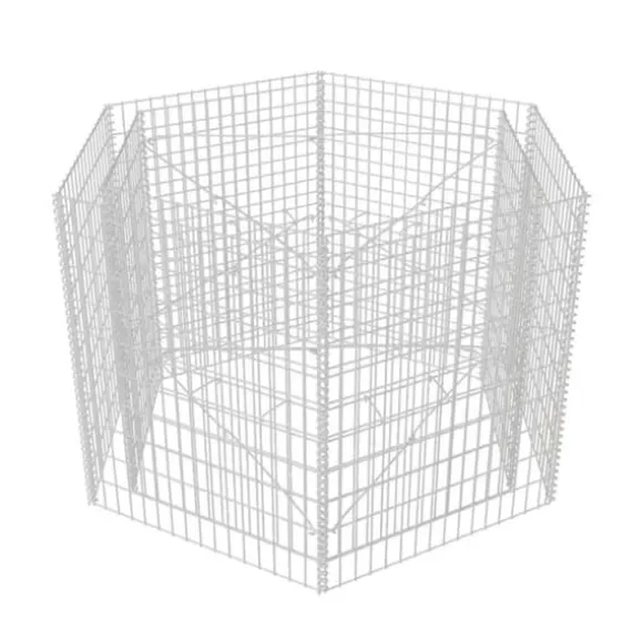 vidaXL sekskantet gabion-højbed 160x134x100 cm - Plantekrukker