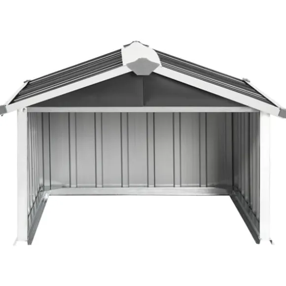 vidaXL skur til robotplæneklipper 92x97x63 cm galvaniseret stål grå - Skure & Redskabsskure