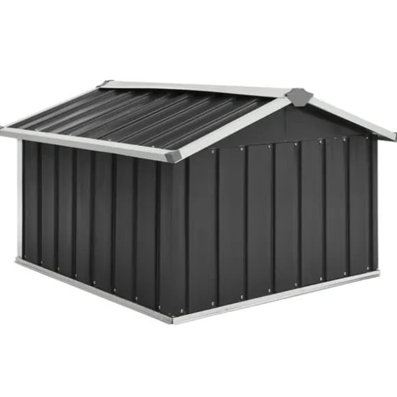 vidaXL skur til robotplæneklipper 92x97x63 cm galvaniseret stål grå - Skure & Redskabsskure