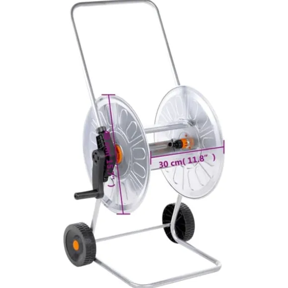vidaXL slangetromle til 80 m 1/2" eller 50 m 3/4" slange stål - Opbevaring af haveslanger