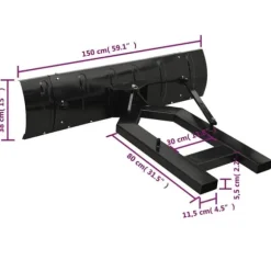 vidaXL sneplov til gaffeltruck 150x38 cm sort - Sneskovle