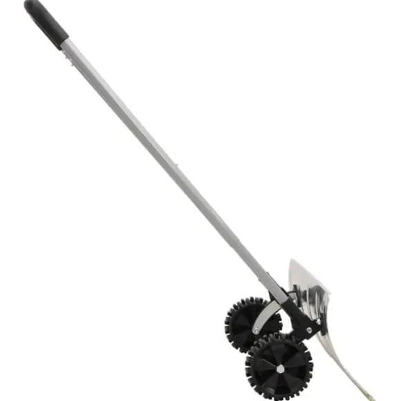 vidaXL sneskovl med udvideligt håndtag 61 cm stålblad sølvfarvet - Sneskovle