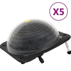 vidaXL soldrevne poolvarmere 5 stk. 75x75x36 cm HDPE aluminium