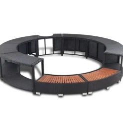 vidaXL spakant polyrattan sort