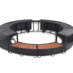 vidaXL spakant polyrattan sort