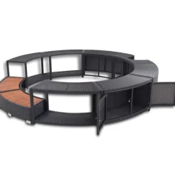 vidaXL spakant polyrattan sort