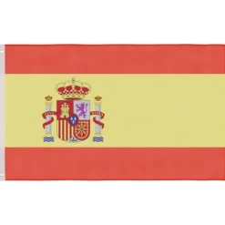 vidaXL Spanien flag og flagstang 5,55 m aluminium